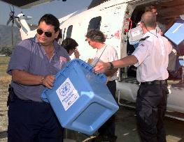 Ballot box taken out for counting